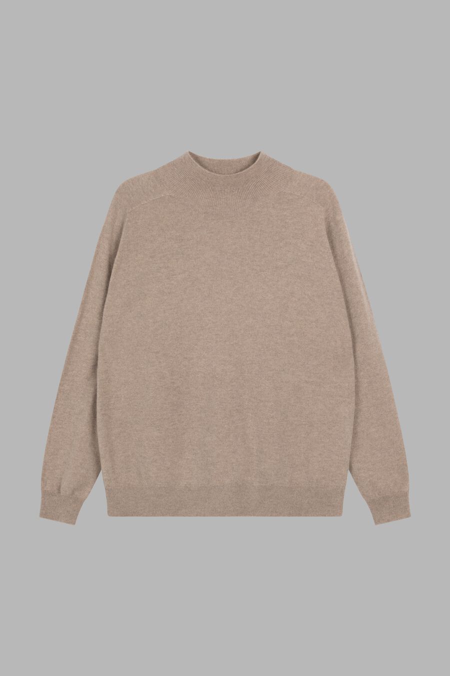 Repeat Cashmere Naadloos Gebreide Cashmere Trui Met Opstaande Kraag