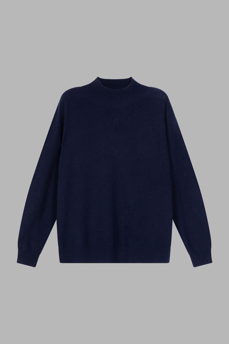 repeat cashmere Naadloos gebreide cashmere trui met opstaande kraag