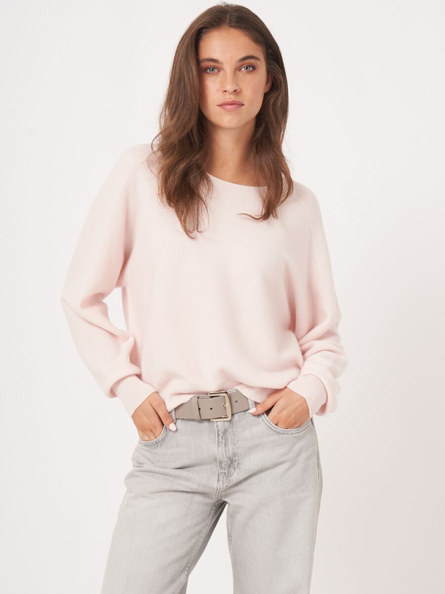 Repeat Cashmere Naadloos Gebreide Ronde Hals Cashmere Trui