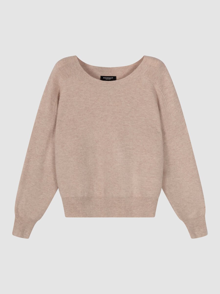 Repeat Cashmere Naadloos Gebreide Ronde Hals Cashmere Trui