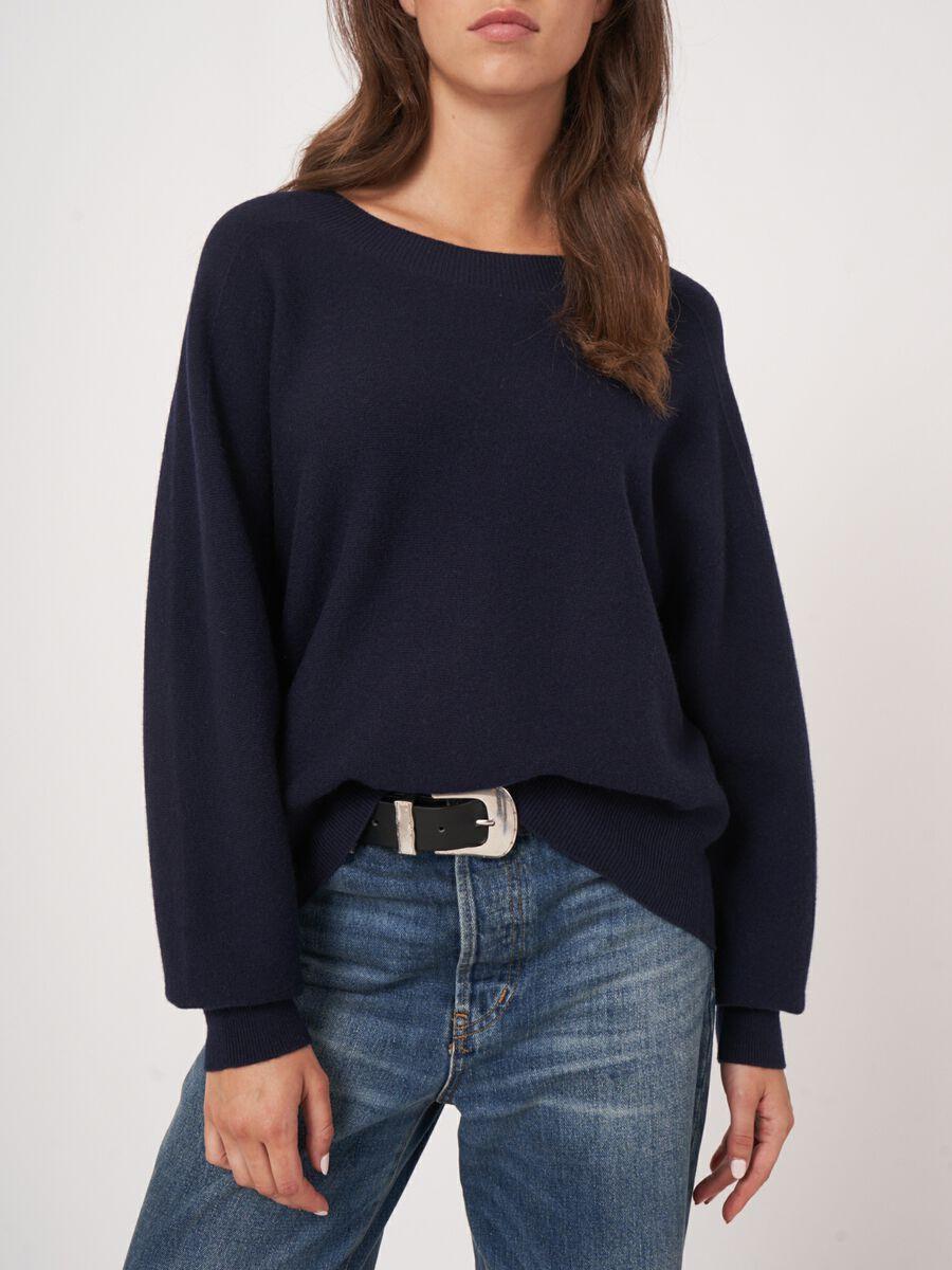 Repeat Cashmere Naadloos Gebreide Ronde Hals Cashmere Trui