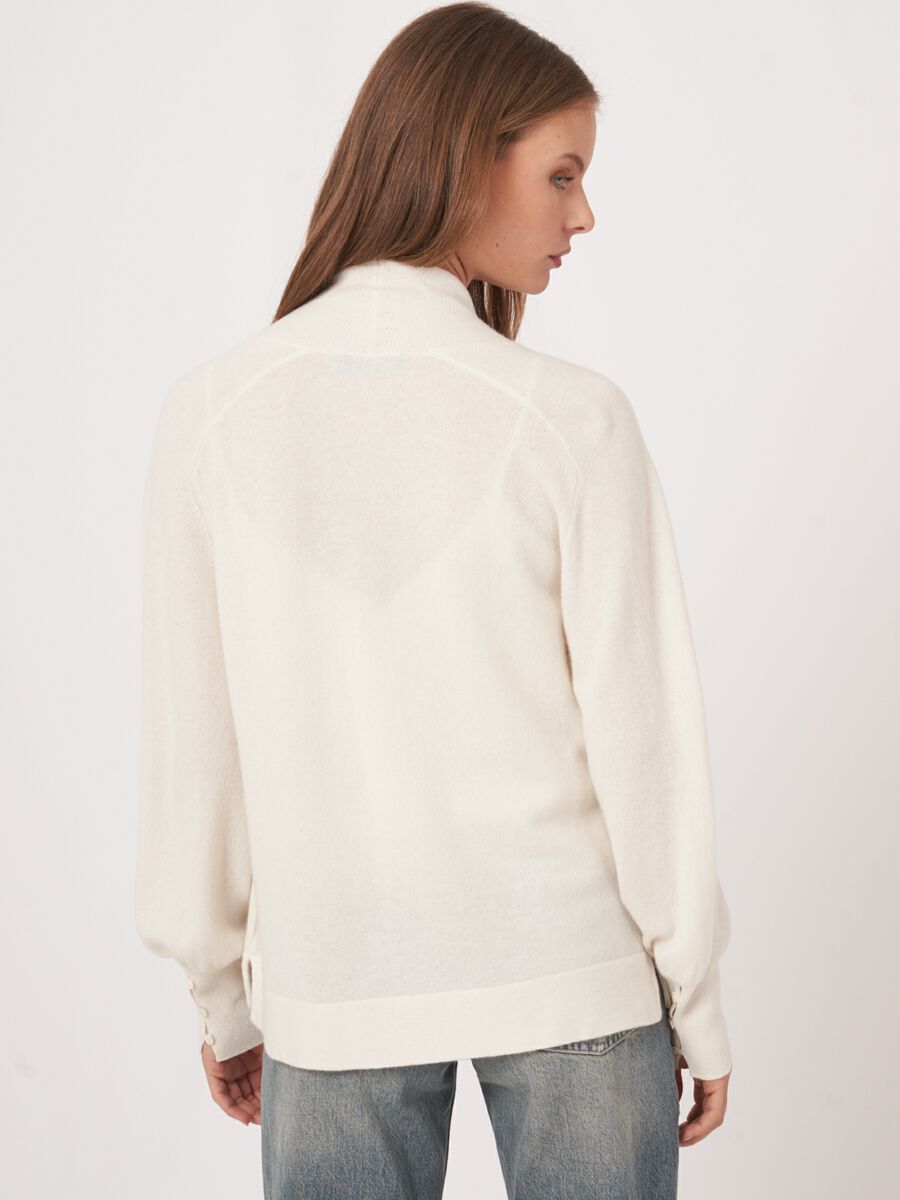 Repeat Cashmere Open En Licht Cashmere Vest Met Sjaalkraag