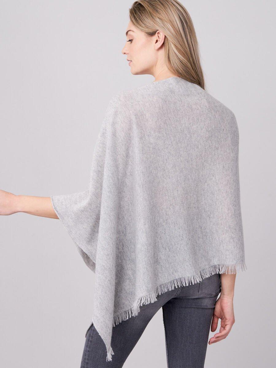 Repeat Cashmere Organisch Cashmere Poncho Met Franjes