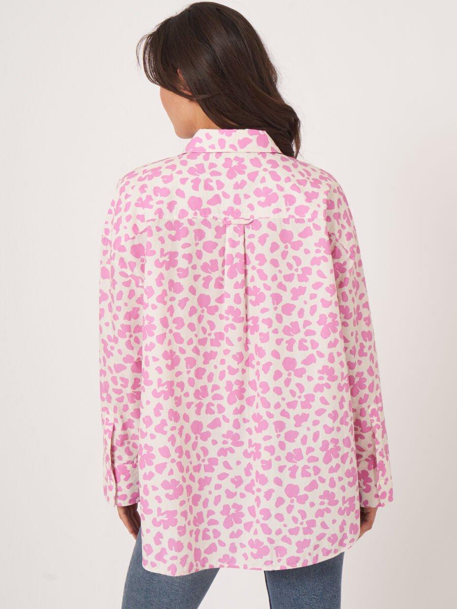 Repeat Cashmere Overhemd Met Bloemenprint En Borstzakjes