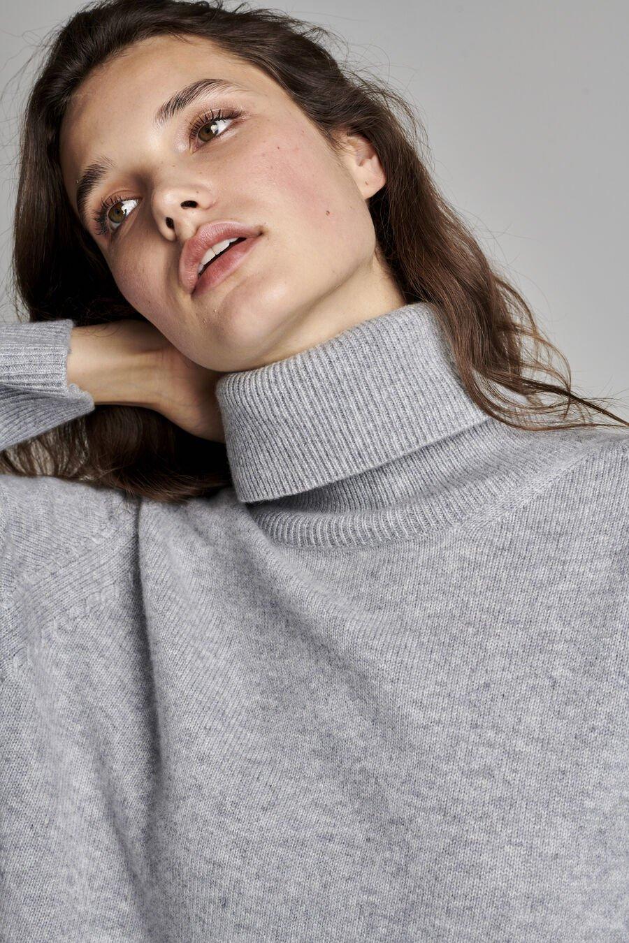 Repeat Cashmere Oversized Cashmere Trui Met Hoge Kraag