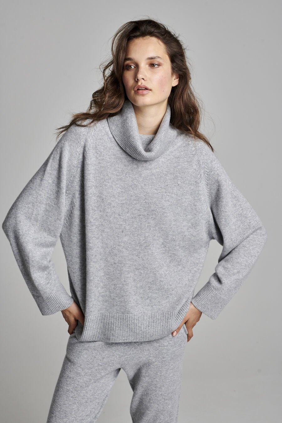 Repeat Cashmere Oversized Cashmere Trui Met Hoge Kraag