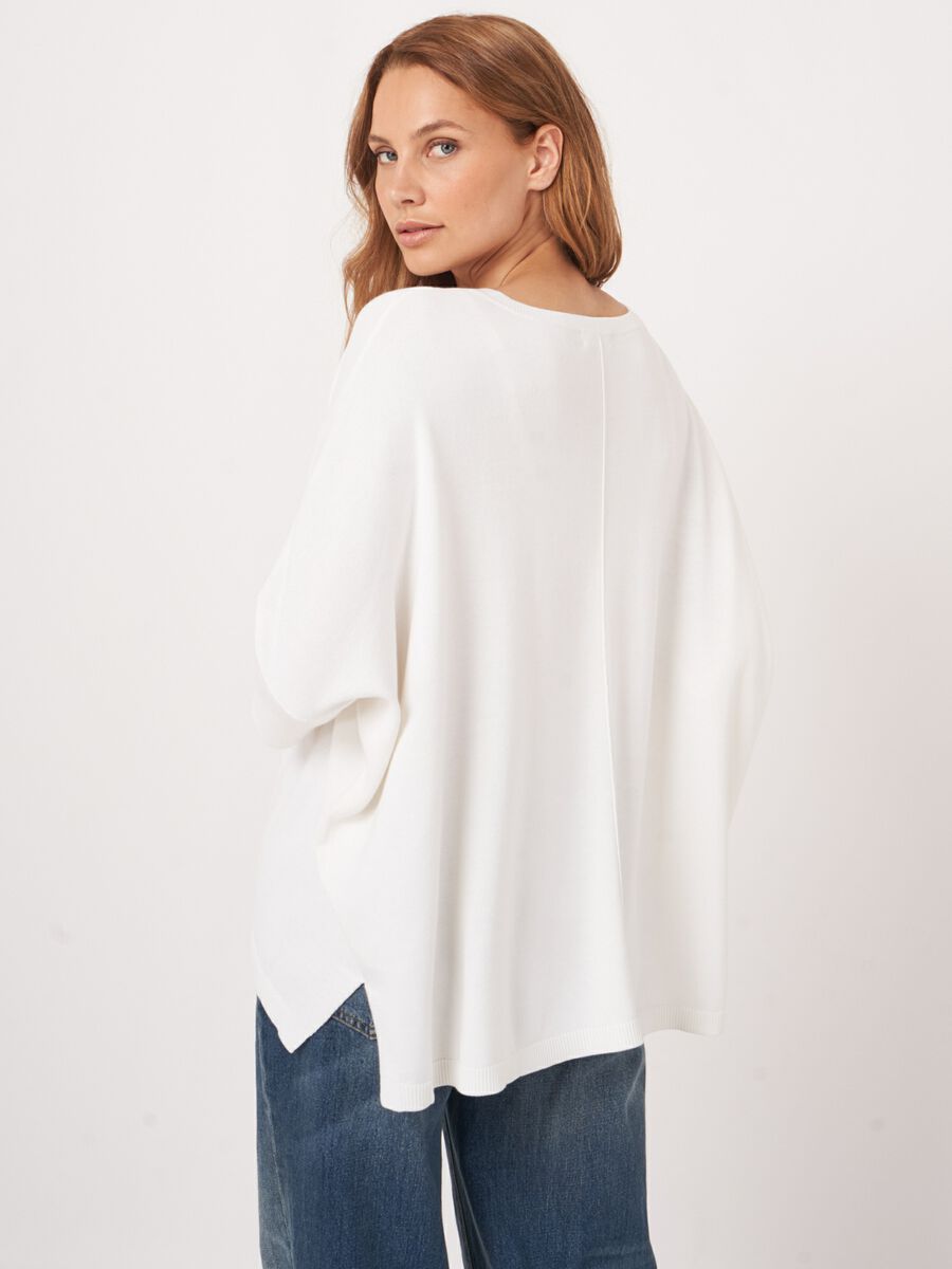 Repeat Cashmere Oversized Poncho-trui Van Katoenmix