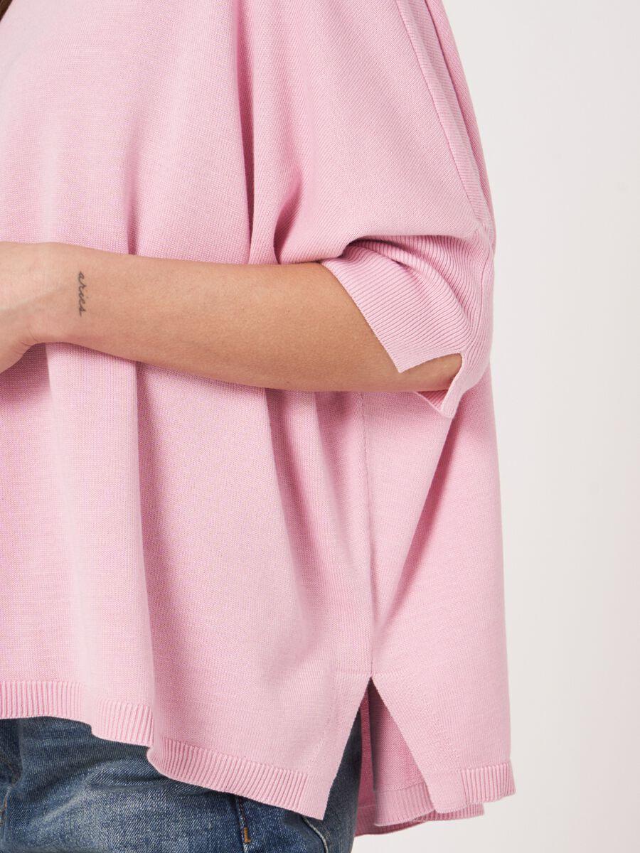 Repeat Cashmere Oversized Poncho-trui Van Katoenmix