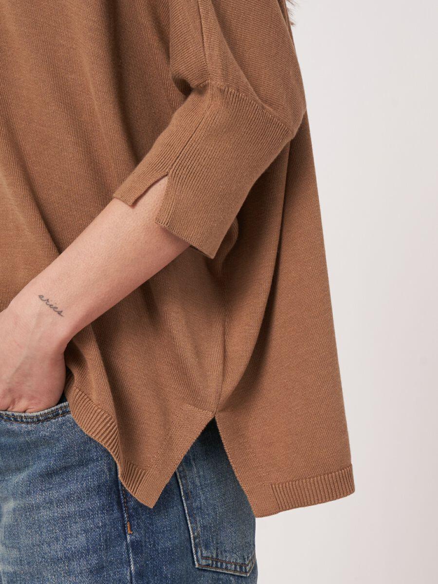 Repeat Cashmere Oversized Poncho-trui Van Katoenmix
