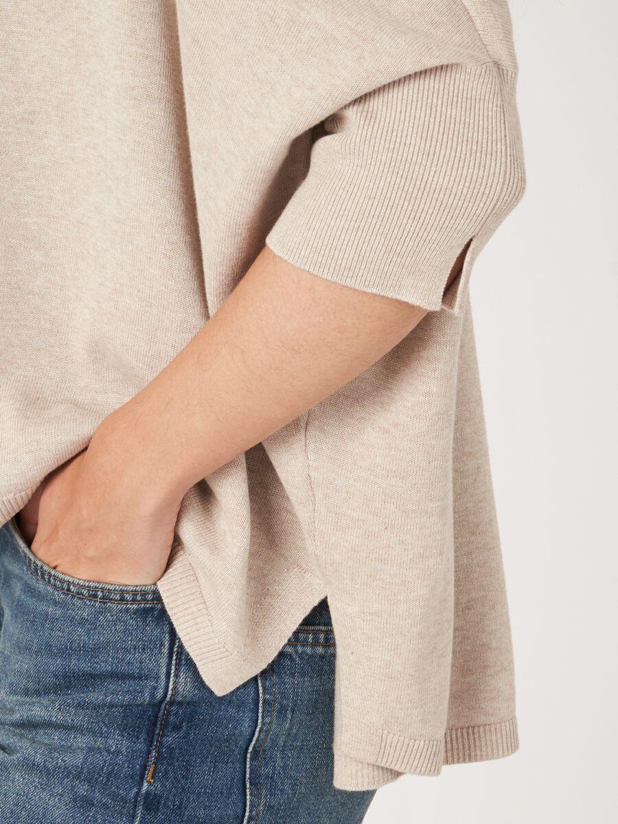 Repeat Cashmere Oversized Poncho-trui Van Katoenmix