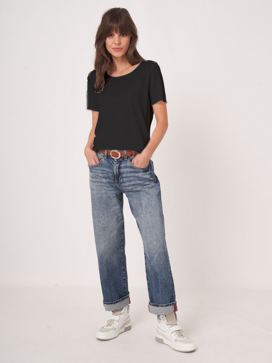 Repeat Cashmere Basic Dames T-shirt