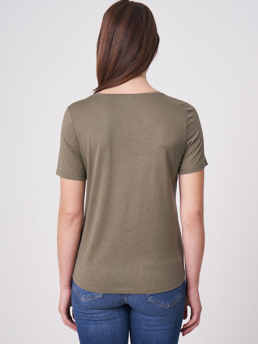 Repeat Cashmere Basic Dames T-shirt