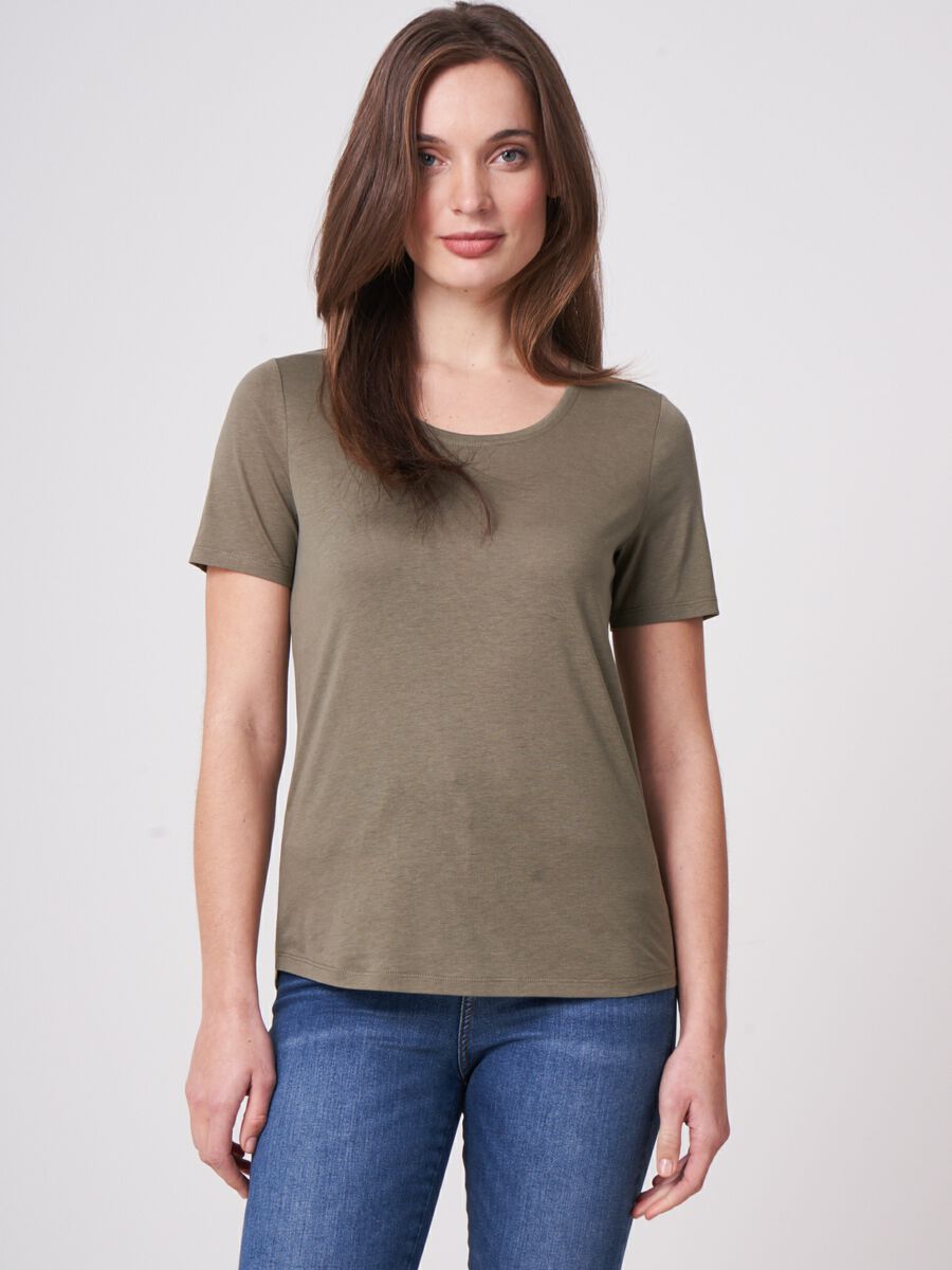 repeat cashmere Basic dames T-shirt