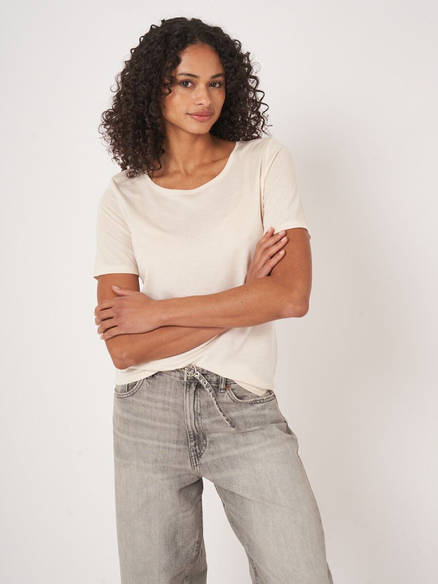 repeat cashmere Basic dames T-shirt
