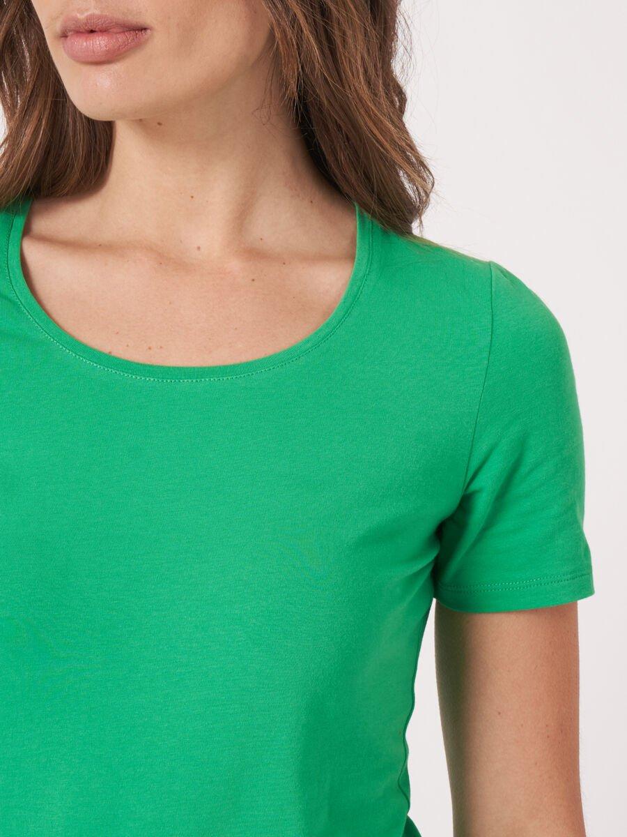 Repeat Cashmere Basic Dames T-shirt Met Ronde Hals