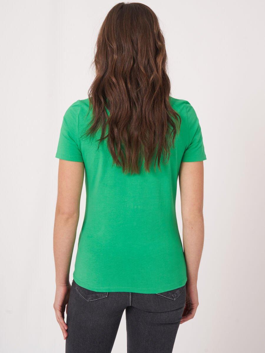 Repeat Cashmere Basic Dames T-shirt Met Ronde Hals