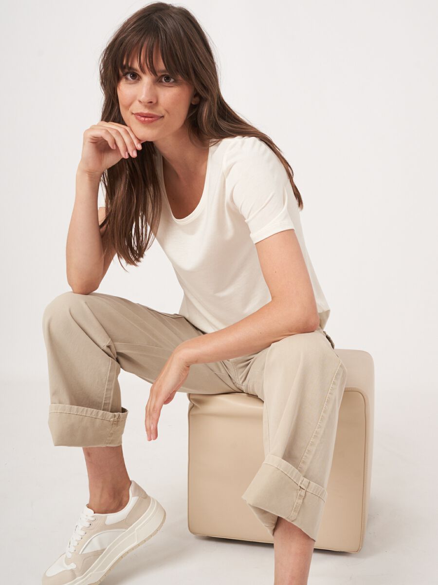 repeat cashmere Basic dames T-shirt