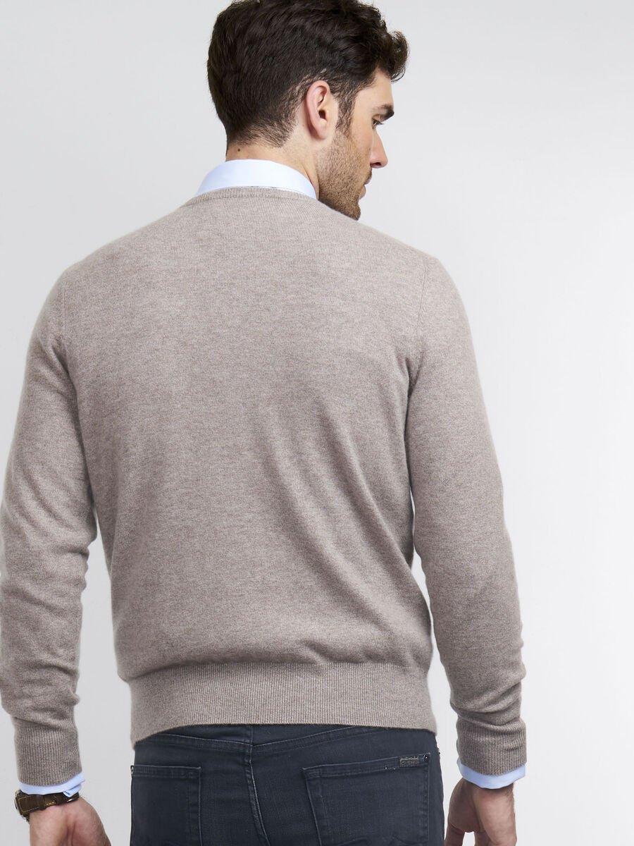 Repeat Cashmere Basic Heren-trui Met Ronde Hals