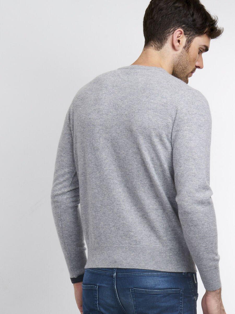 Repeat Cashmere Basic Heren-trui Met Ronde Hals