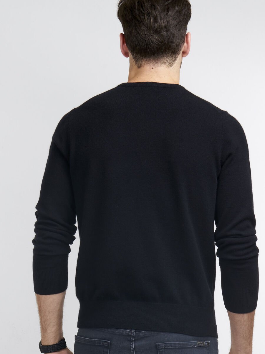 Repeat Cashmere Basic Heren-trui Met Ronde Hals