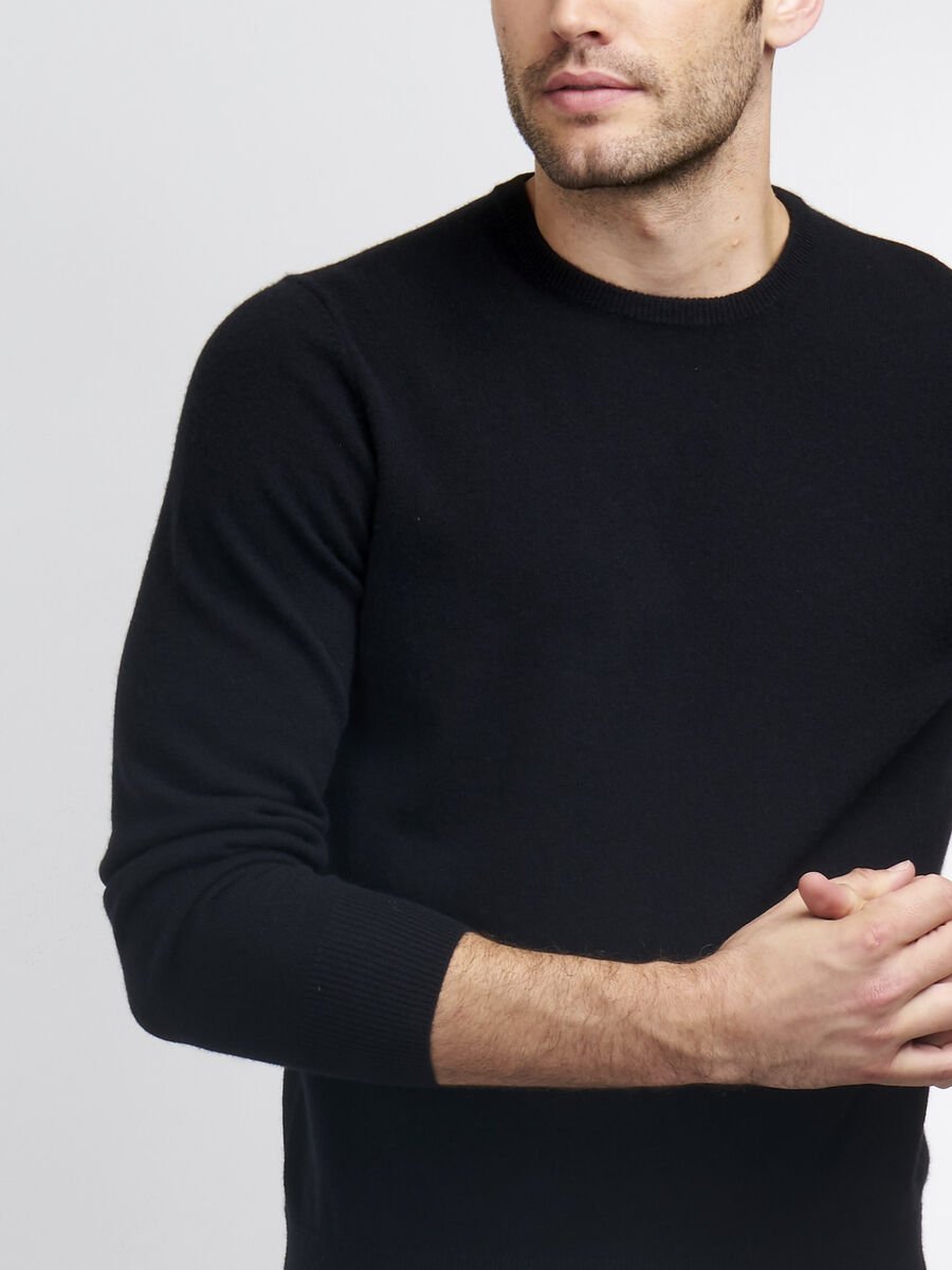 Repeat Cashmere Basic Heren-trui Met Ronde Hals