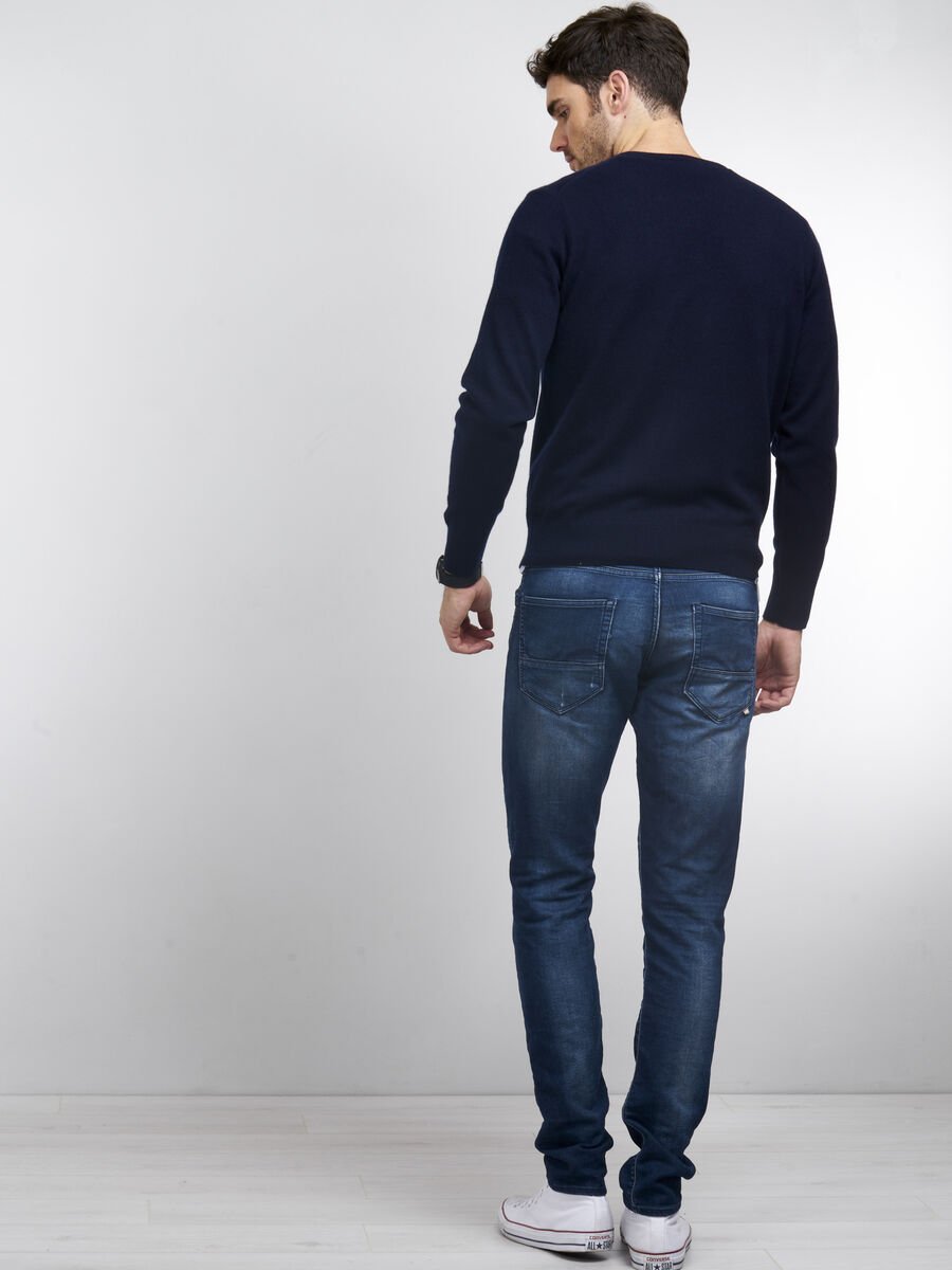 Repeat Cashmere Basic Heren-trui Met Ronde Hals