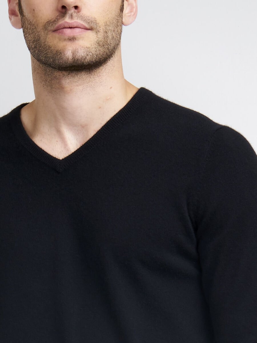 Repeat Cashmere Basic Heren-trui Met V-hals