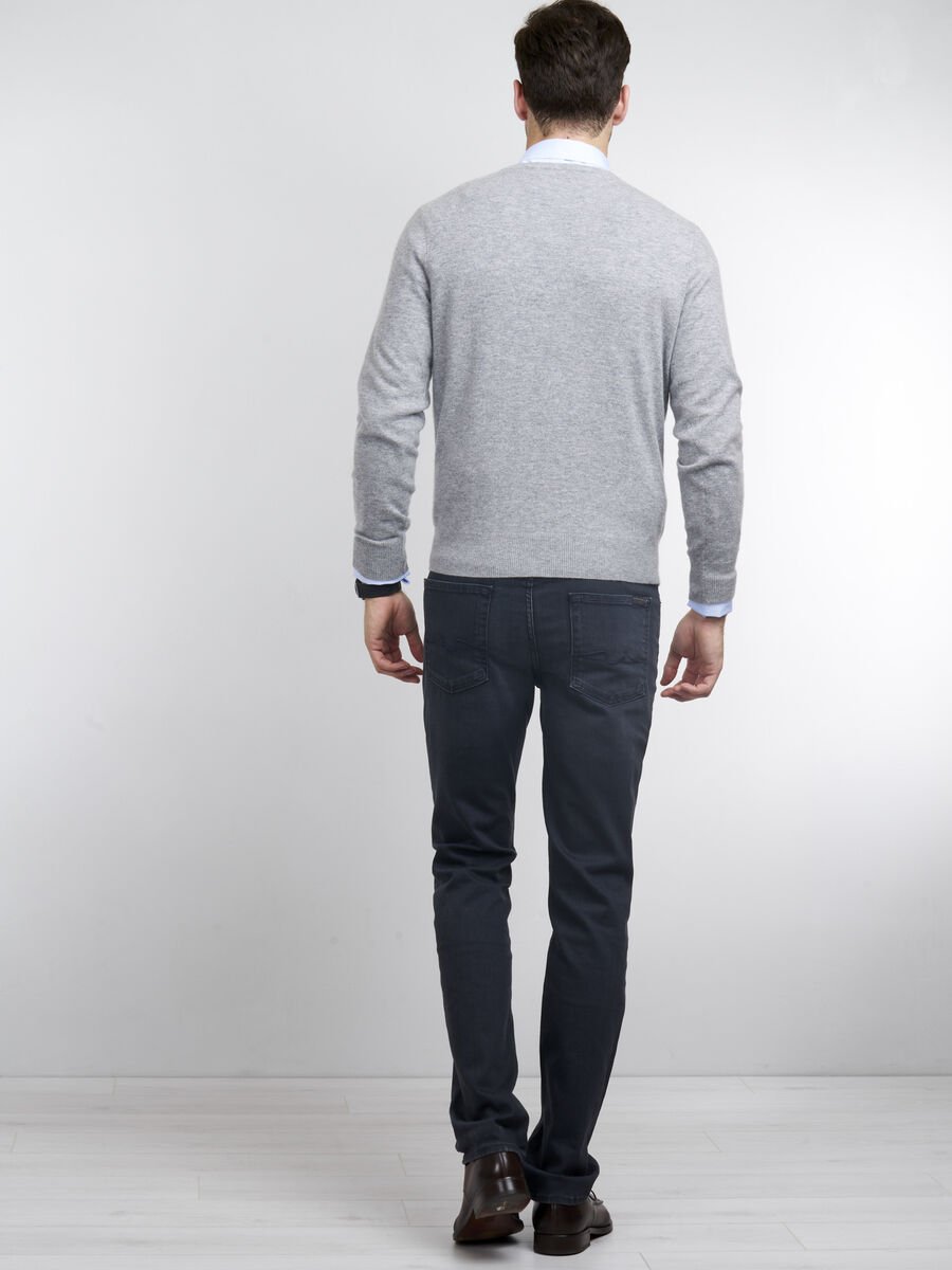 Repeat Cashmere Basic Heren-trui Met V-hals