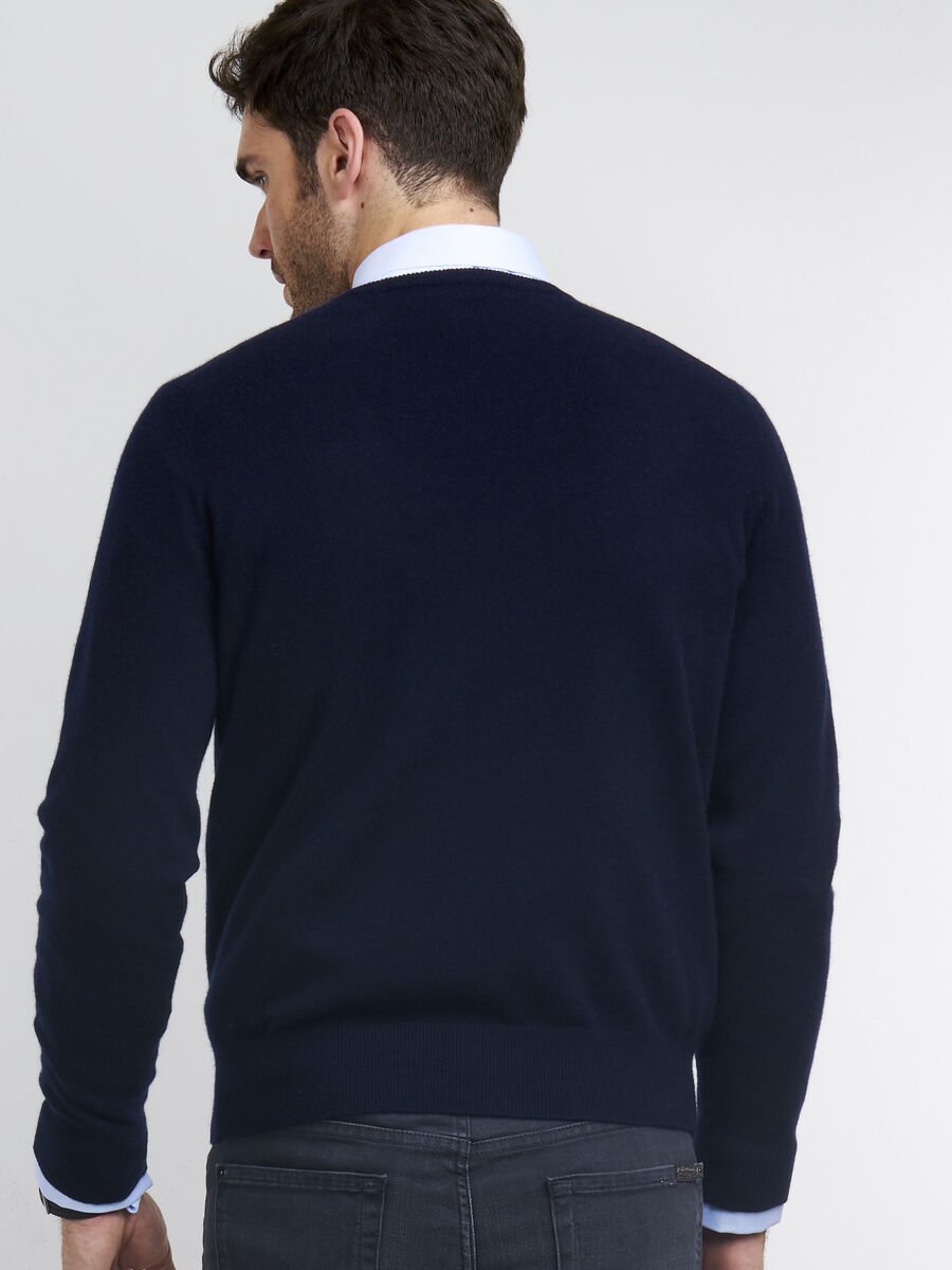 Repeat Cashmere Basic Heren-trui Met V-hals