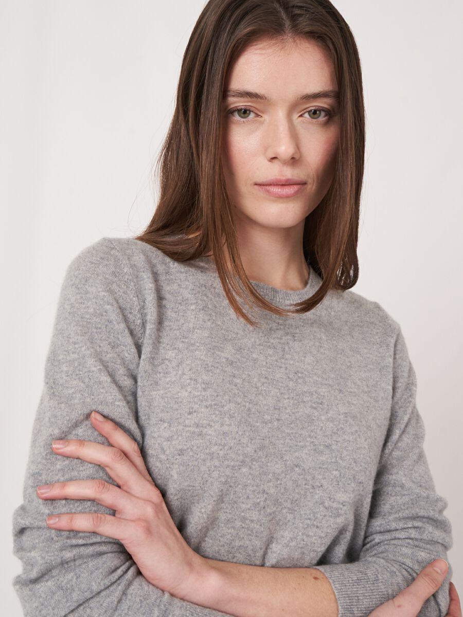 Repeat Cashmere Basic Trui Met Ronde Halslijn