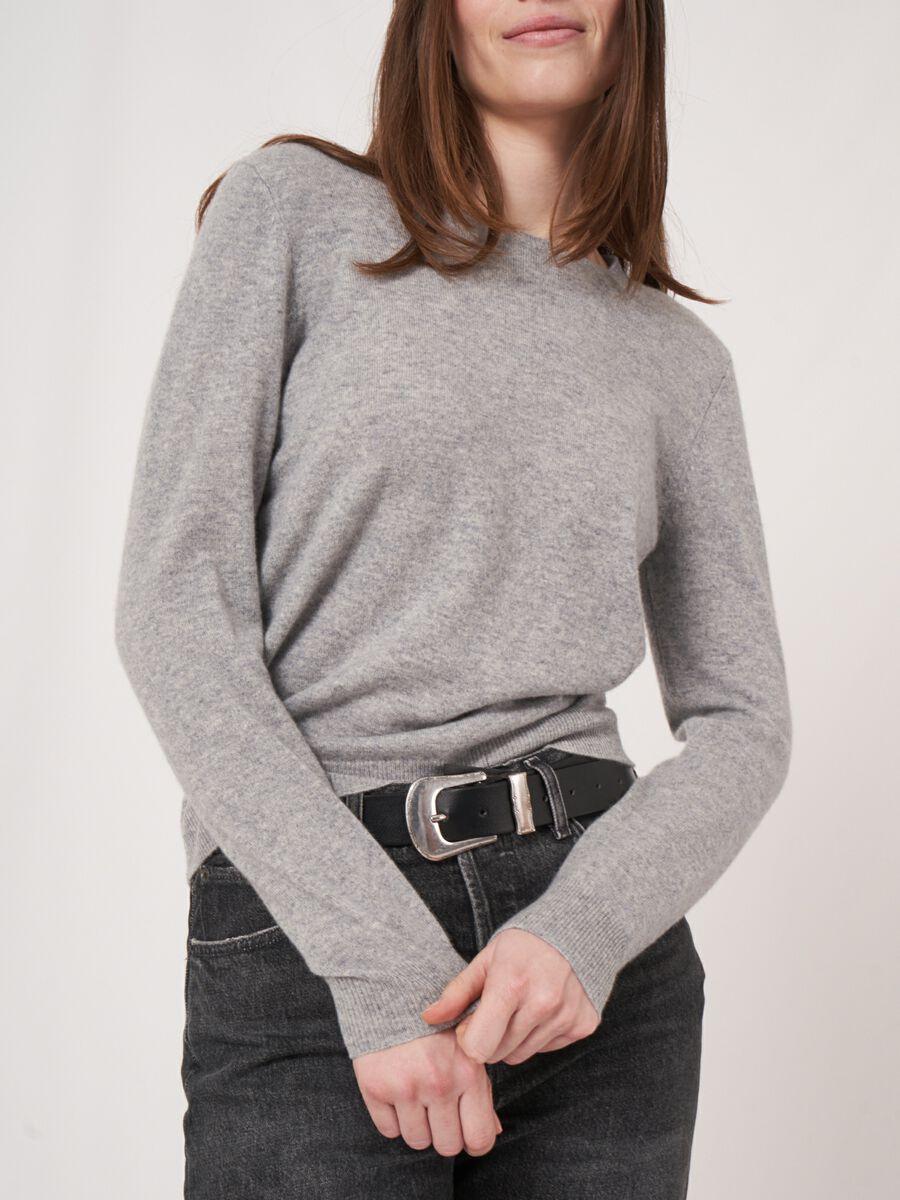 Repeat Cashmere Basic Trui Met Ronde Halslijn