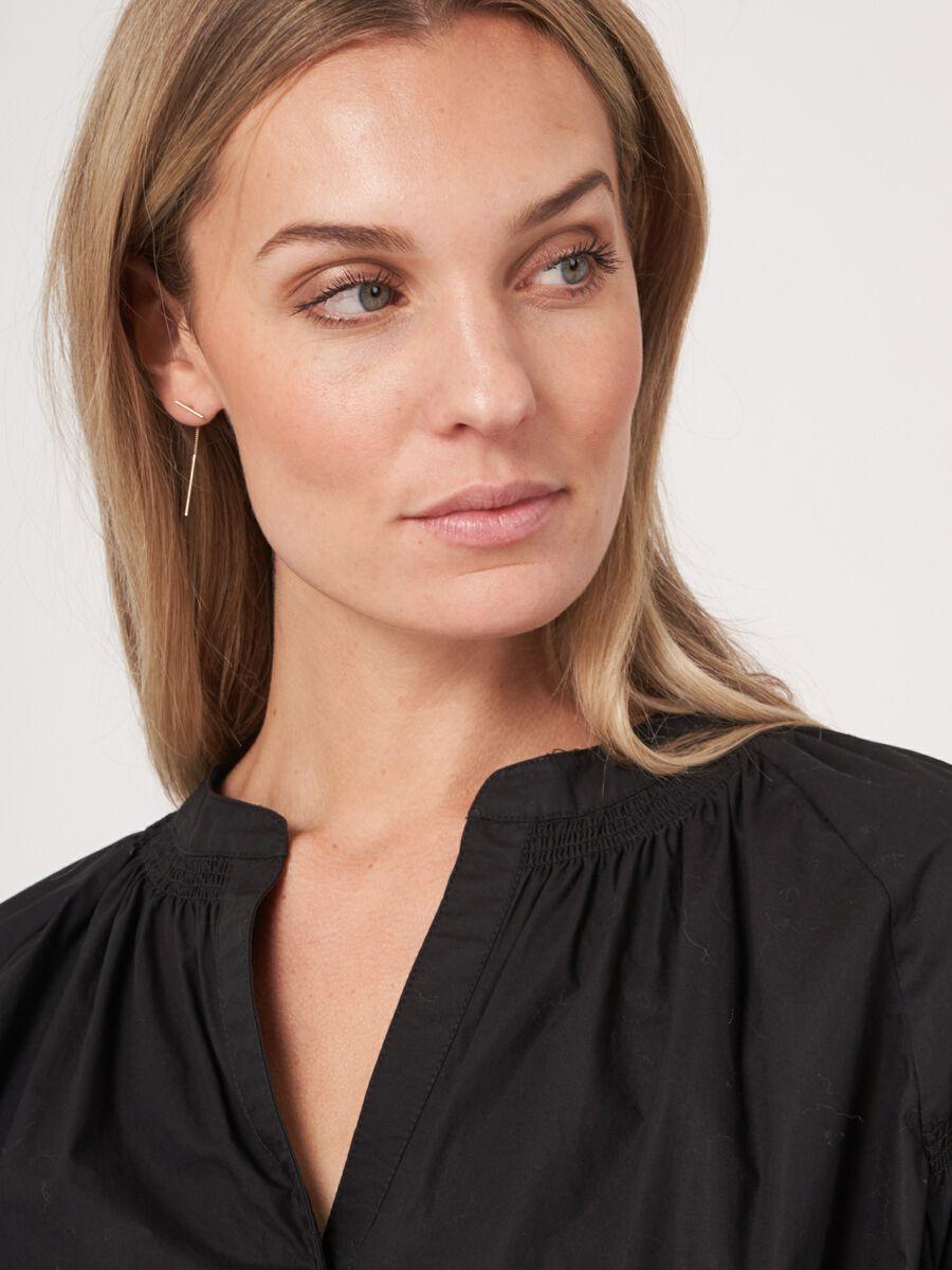 Repeat Cashmere Blouse Met Geplooide Details