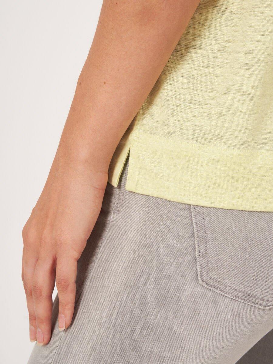 Repeat Cashmere Blousetop Met Linnen Overhemdkraag