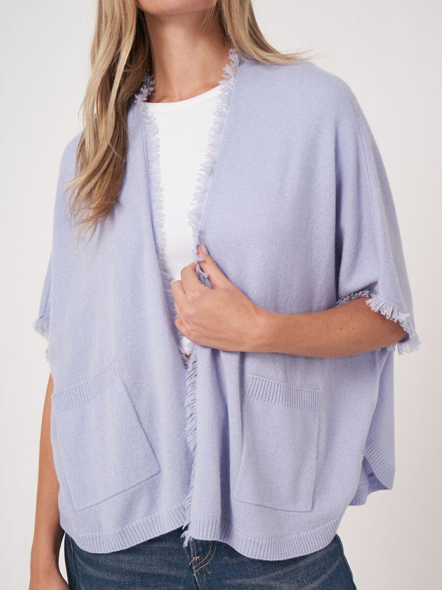 Repeat Cashmere Cape Met Franjes