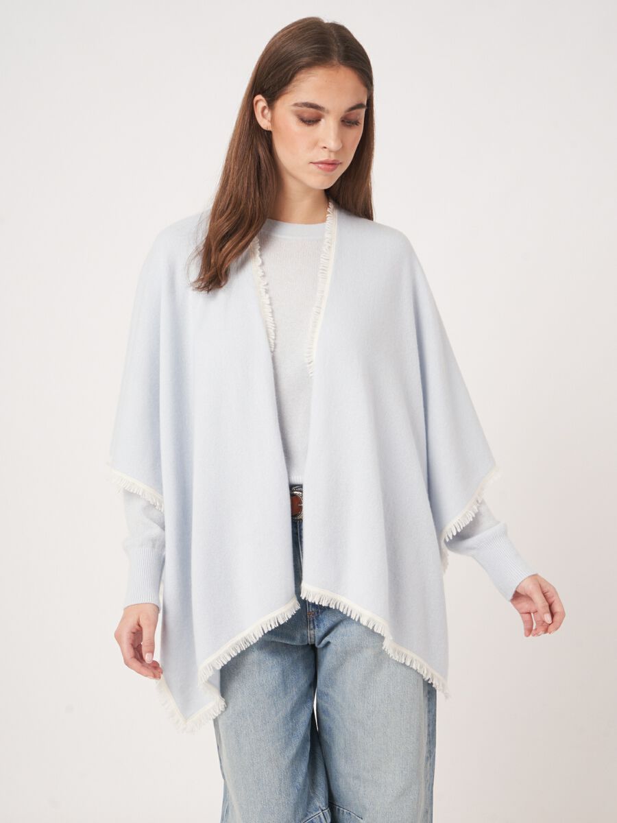 Repeat Cashmere Cashmere Cape Met Franje