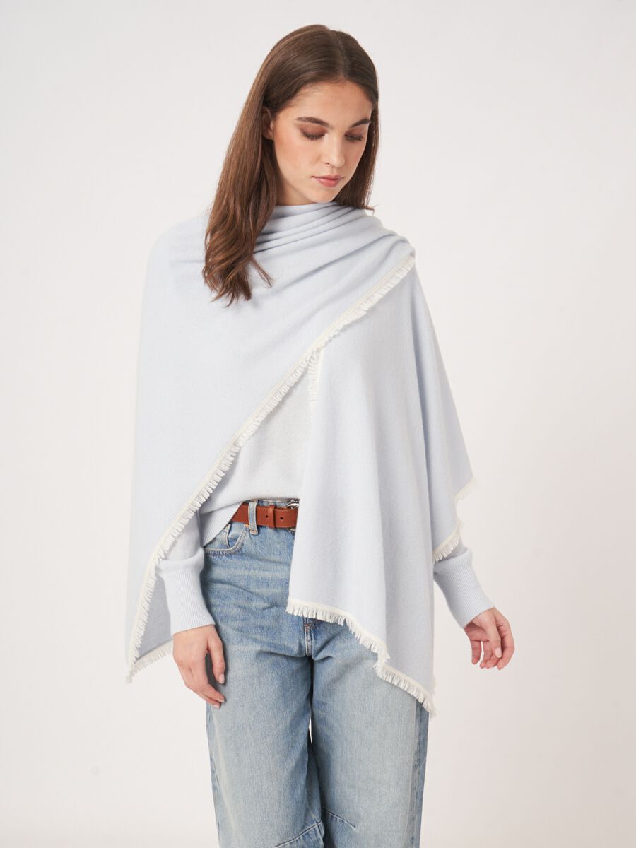 Repeat Cashmere Cashmere Cape Met Franje
