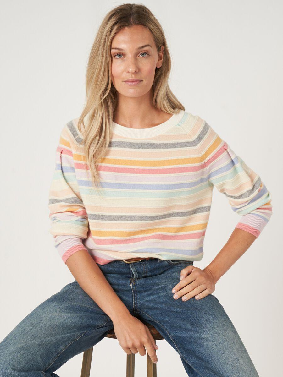 Repeat Cashmere Cashmere Regenboogtrui