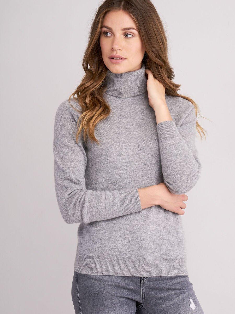 repeat cashmere Cashmere trui met rolkraag