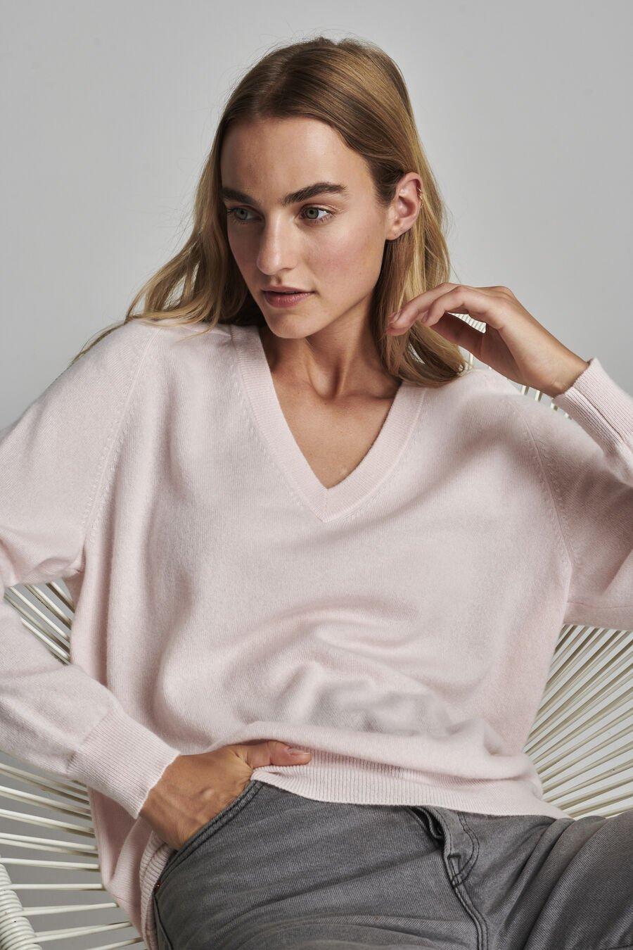 repeat cashmere Cashmere trui met V-hals