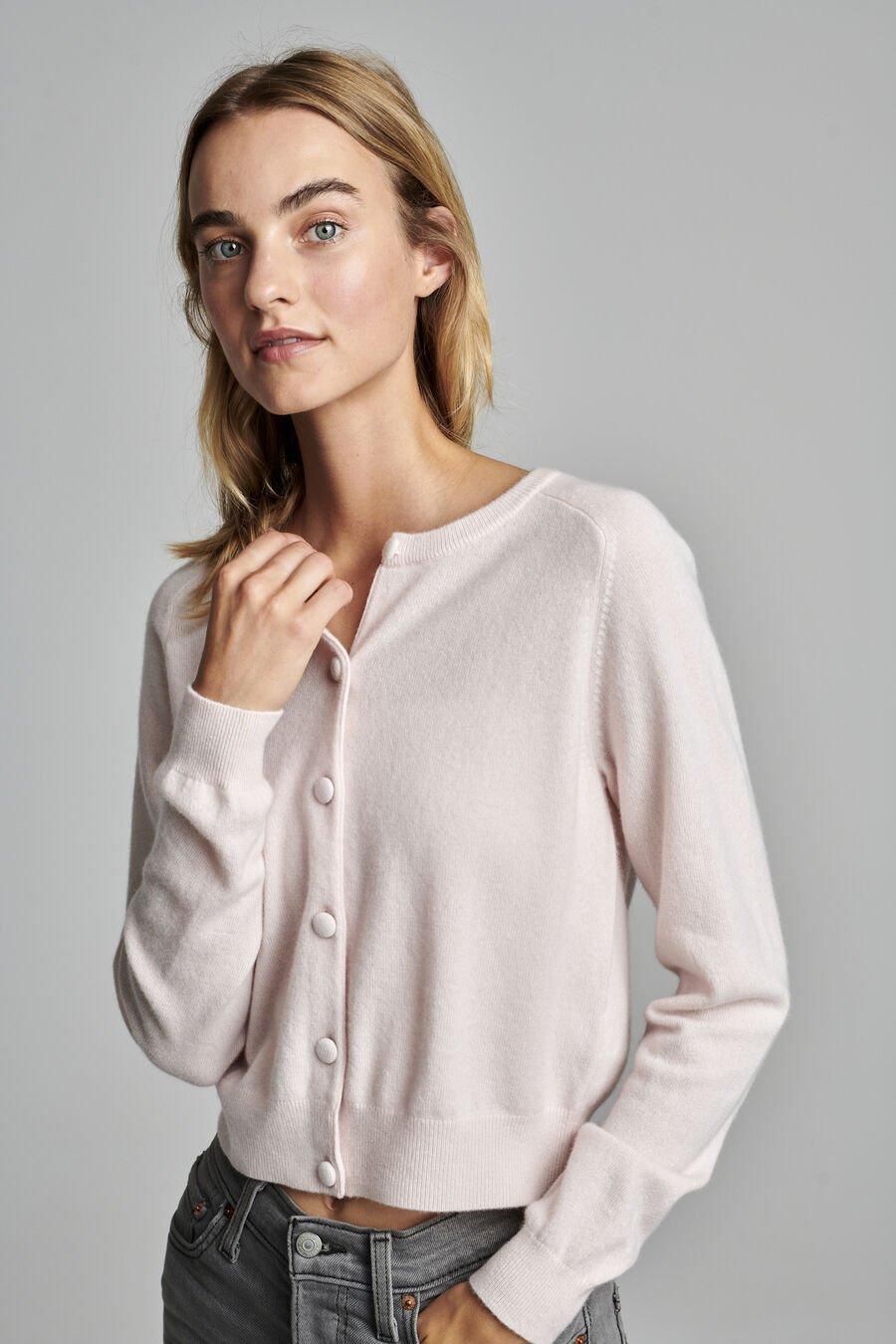 repeat cashmere Cashmere vest met ronde hals