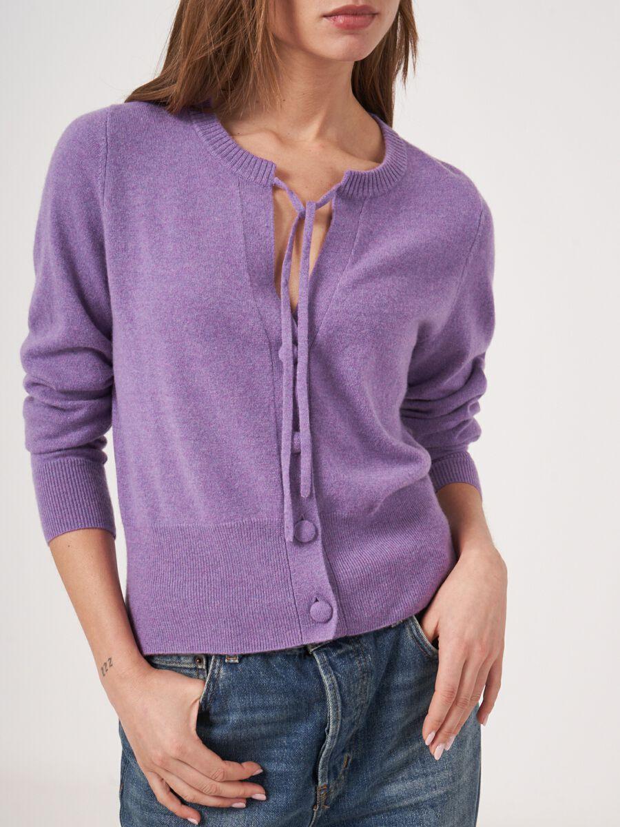 Repeat Cashmere Cashmere Vest Met Strikkoord