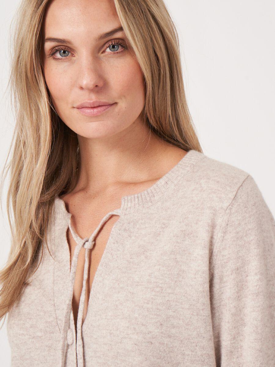 Repeat Cashmere Cashmere Vest Met Strikkoord