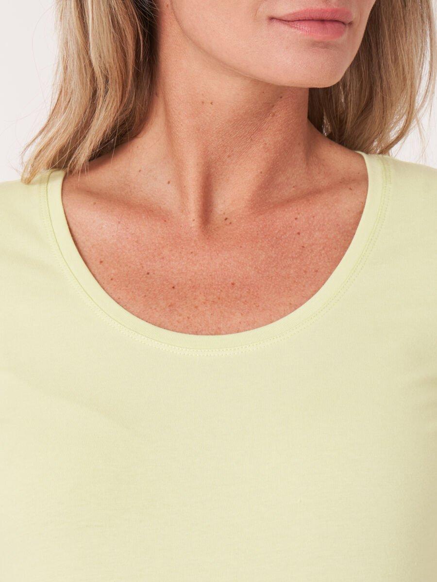 Repeat Cashmere Dames T-shirt Met Opgerolde Mouwen