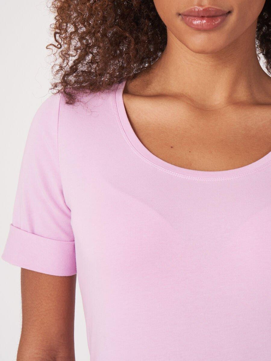 Repeat Cashmere Dames T-shirt Met Opgerolde Mouwen