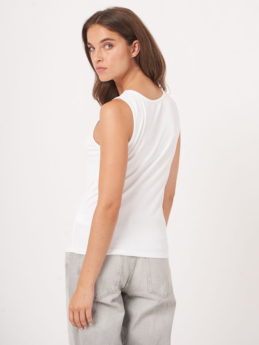 Repeat Cashmere Fijn Ribgebreid Jersey Top