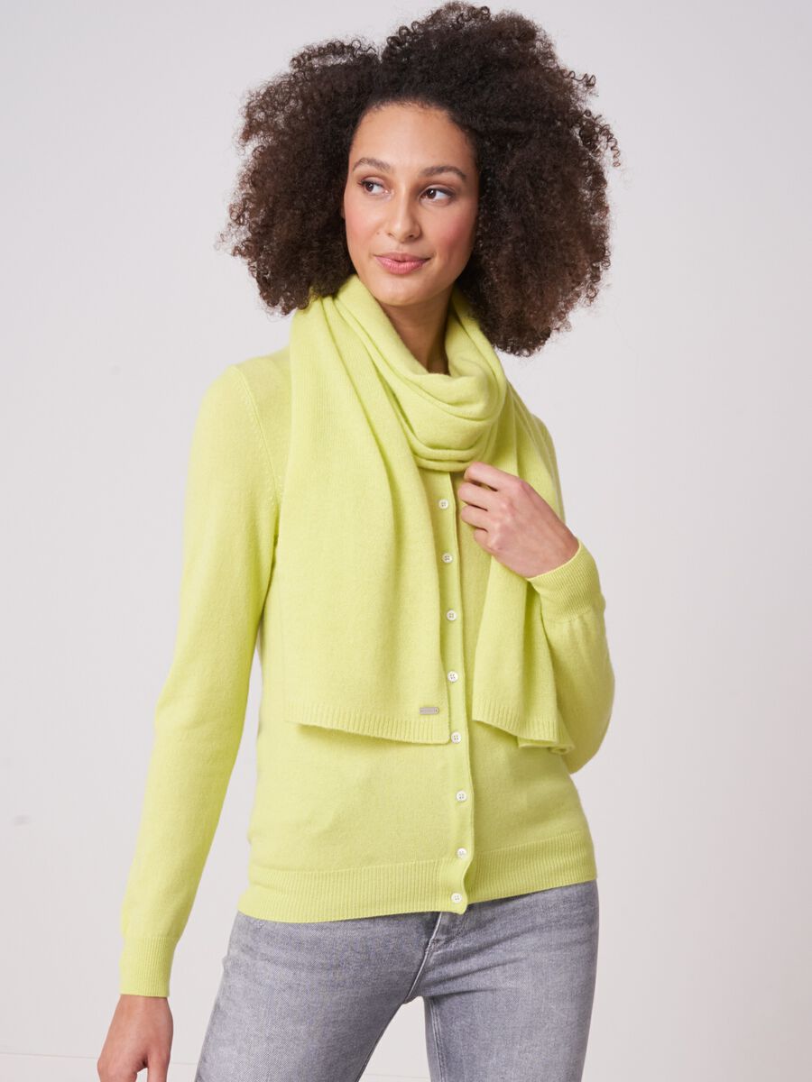 repeat cashmere Fijngebreide zuiver cashmere sjaal