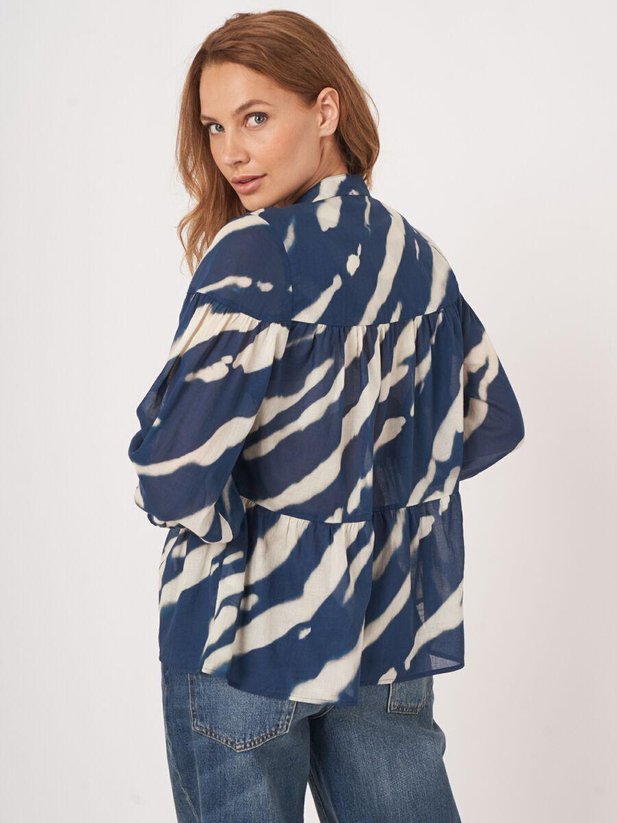 Repeat Cashmere Gelaagde Blouse Met Print