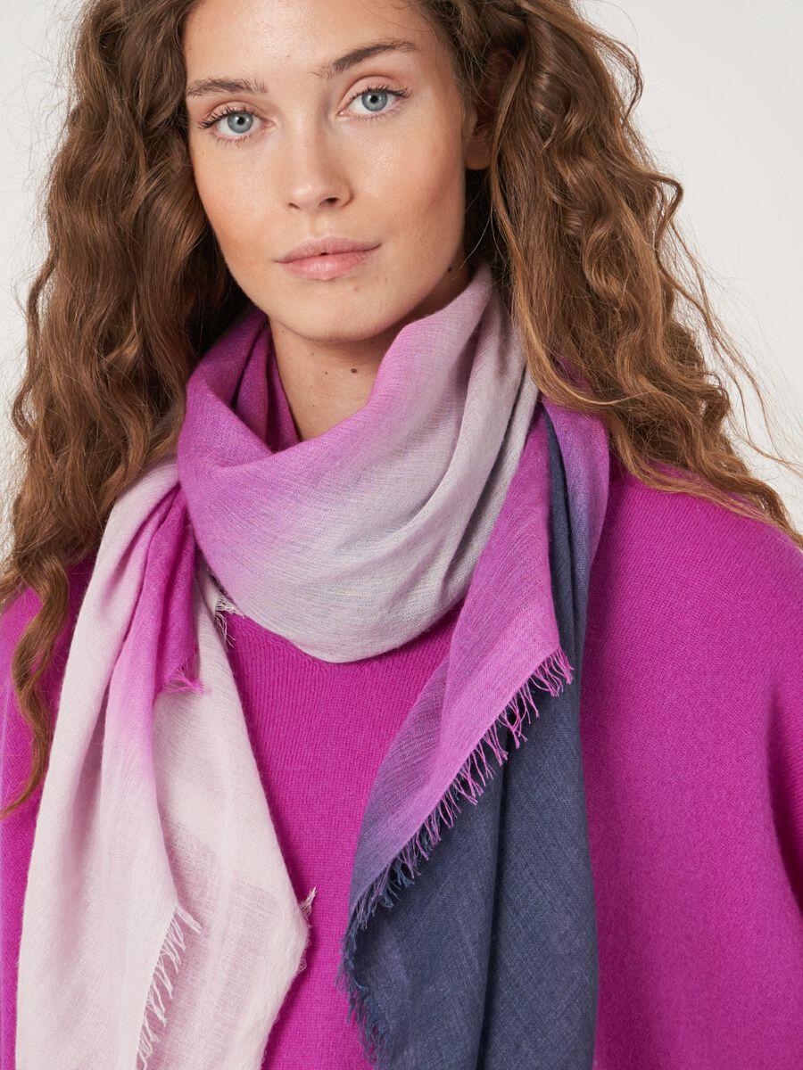 Repeat Cashmere Geweven Sjaal Met Tie Dye Print