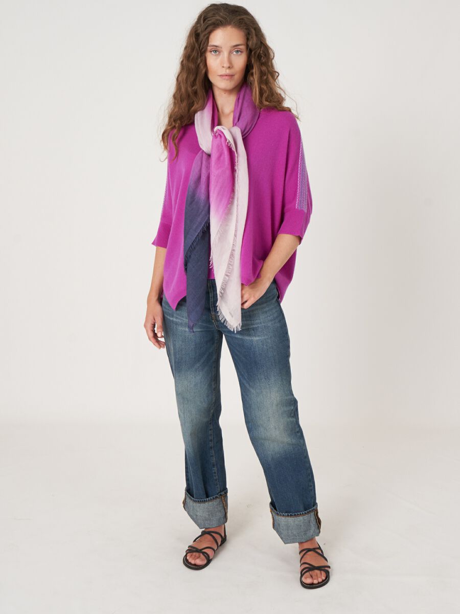 Repeat Cashmere Geweven Sjaal Met Tie Dye Print