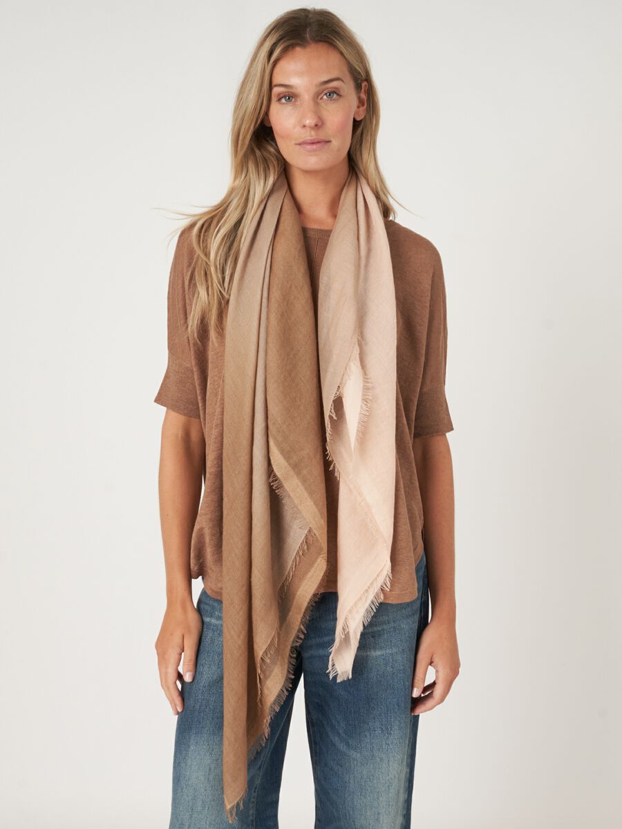 Repeat Cashmere Geweven Sjaal Met Tie Dye Print